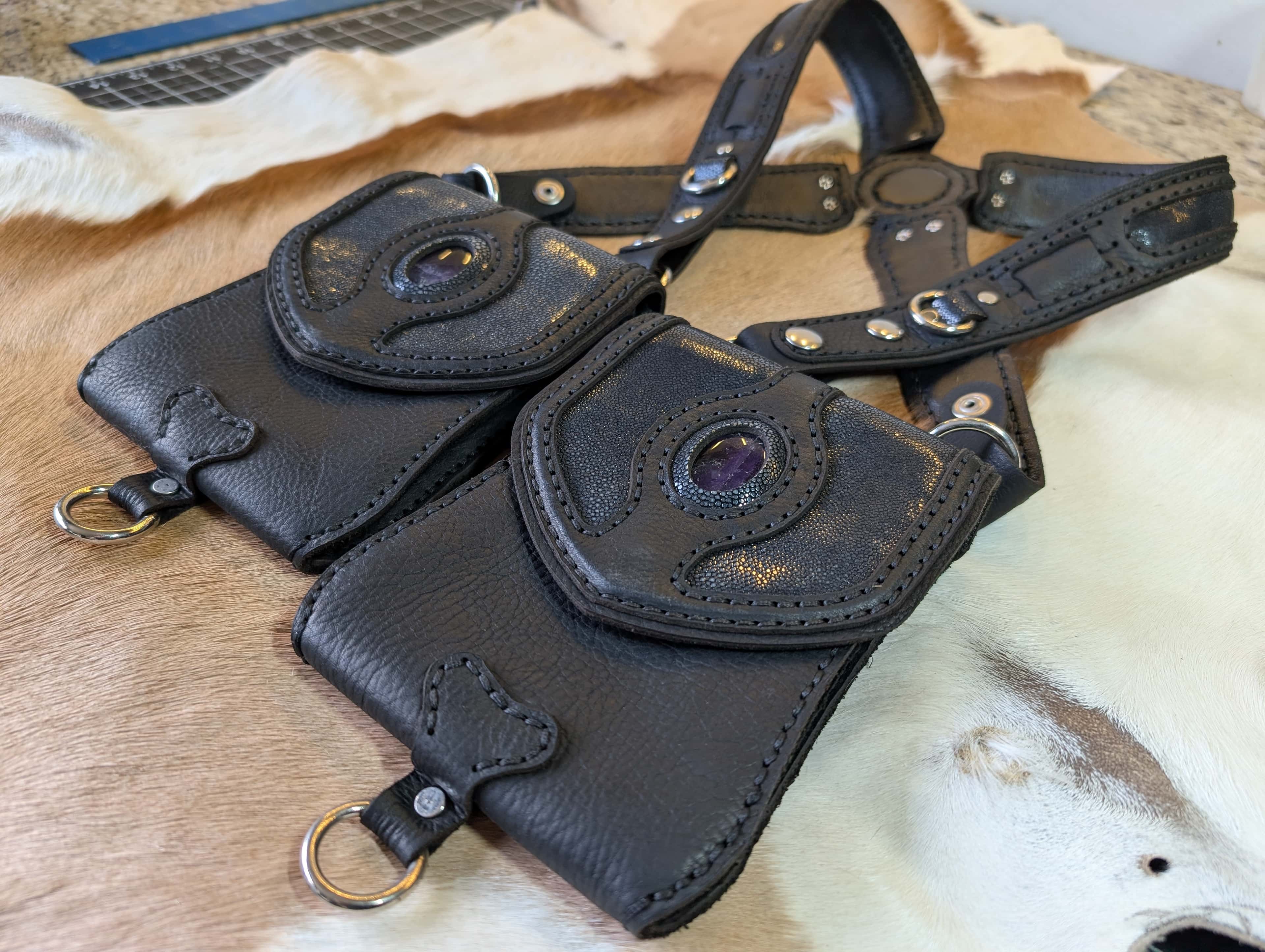 Handcrafted leather piece 1
