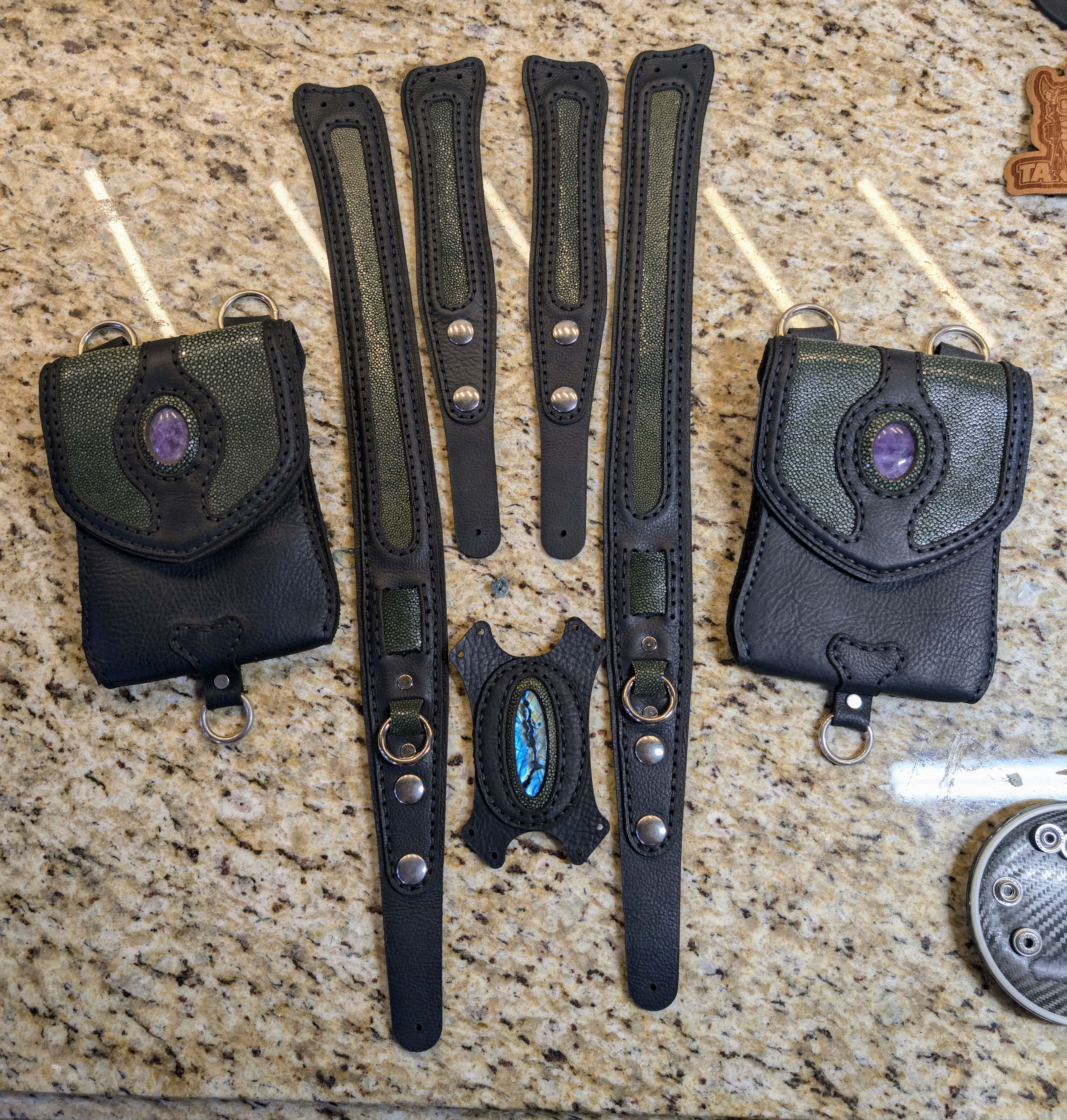 Handcrafted leather piece 3