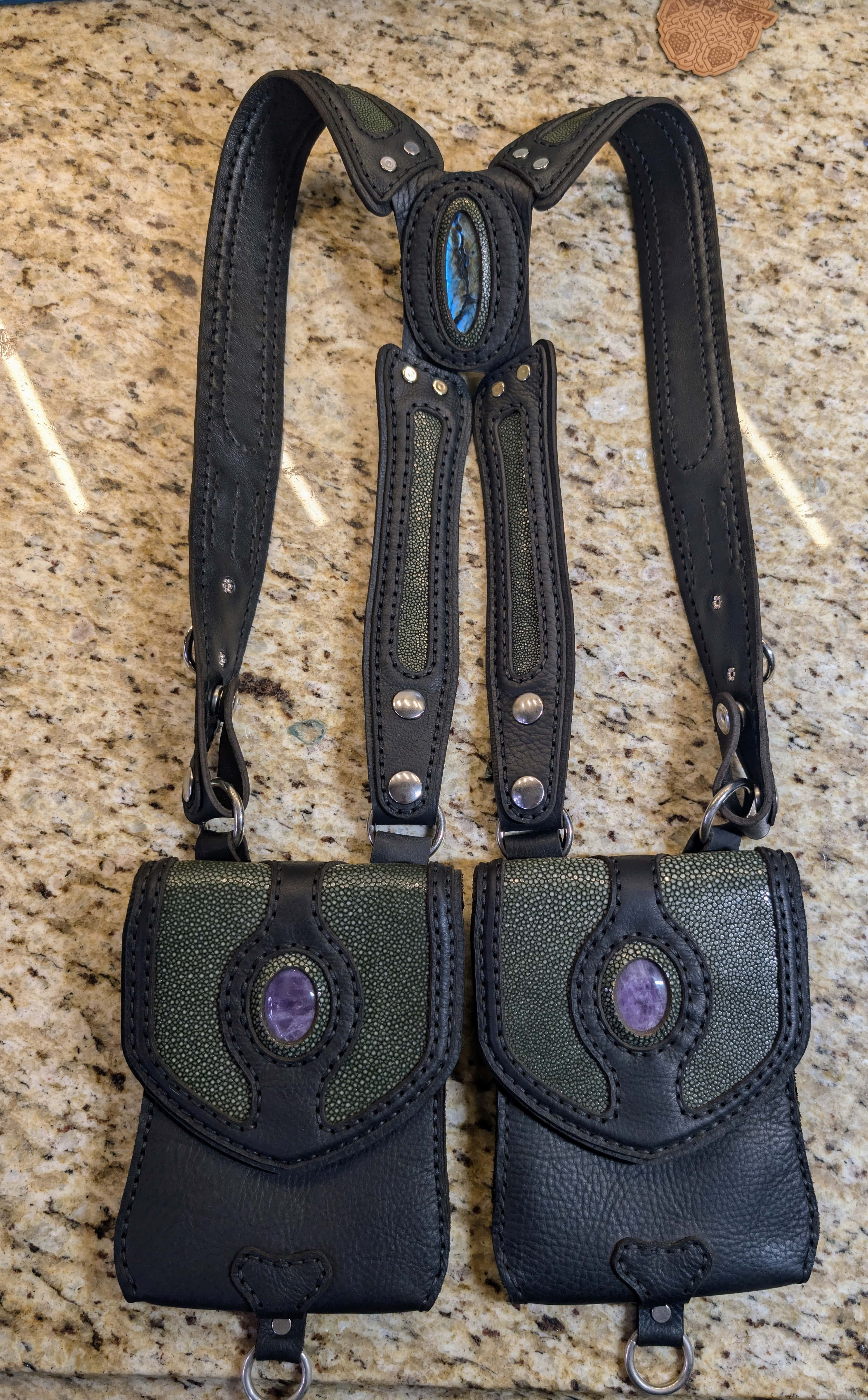 Handcrafted leather piece 12
